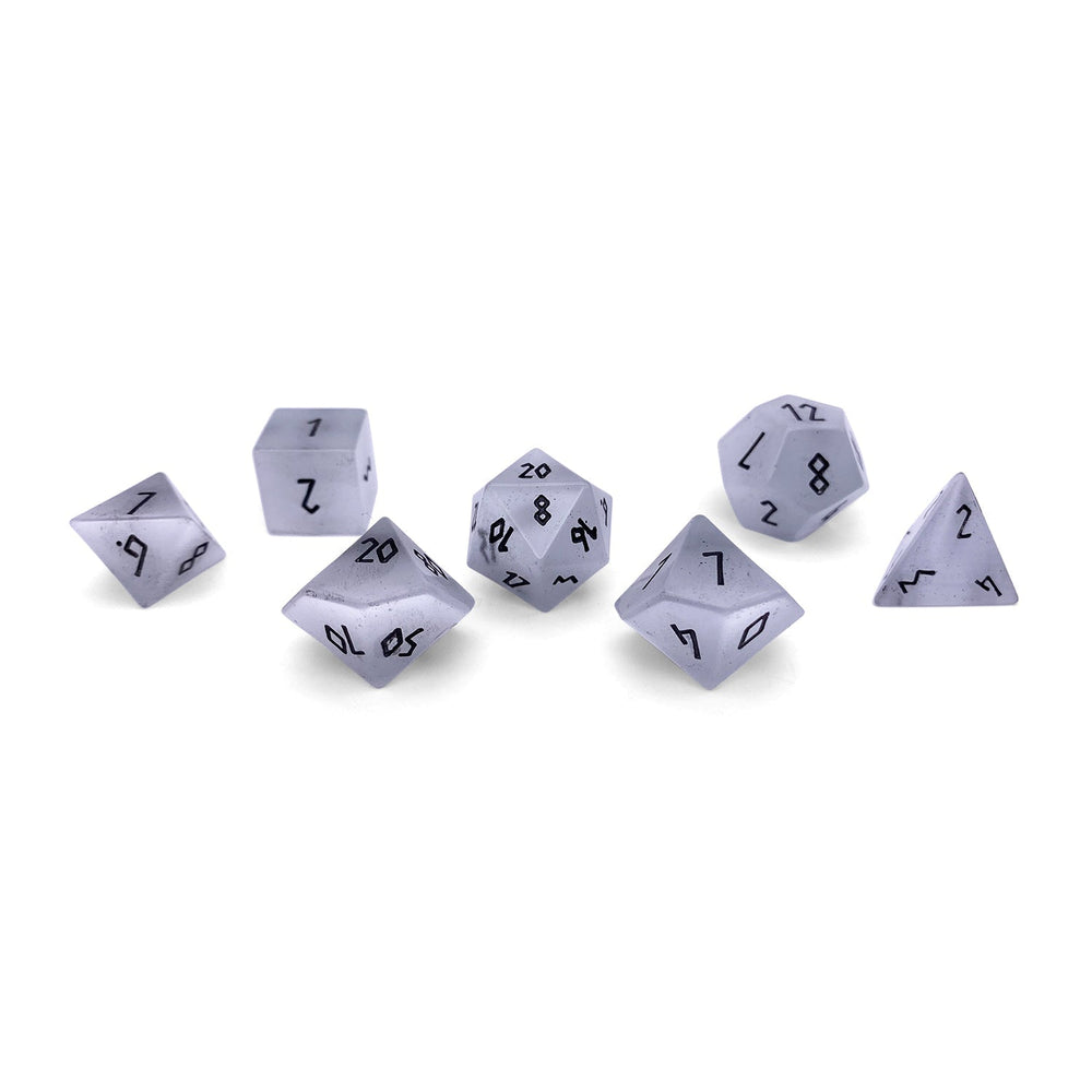 Clear Cats Eye - 7 Piece RPG Set Glass Dice