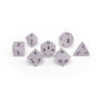 Clear Crystal Quartz - 7 Piece RPG Set Gemstone Dice-Gemstone Dice-Norse Foundry-Gemstone Dice-Dungeons and Dragons Dice-Gem Dice-D&D Dice-Gaming Dice-Perfect for Tabletop RPGs-Dice Set