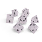 Clear Crystal Quartz - 7 Piece RPG Set Gemstone Dice-Gemstone Dice-Norse Foundry-Gemstone Dice-Dungeons and Dragons Dice-Gem Dice-D&D Dice-Gaming Dice-Perfect for Tabletop RPGs-Dice Set