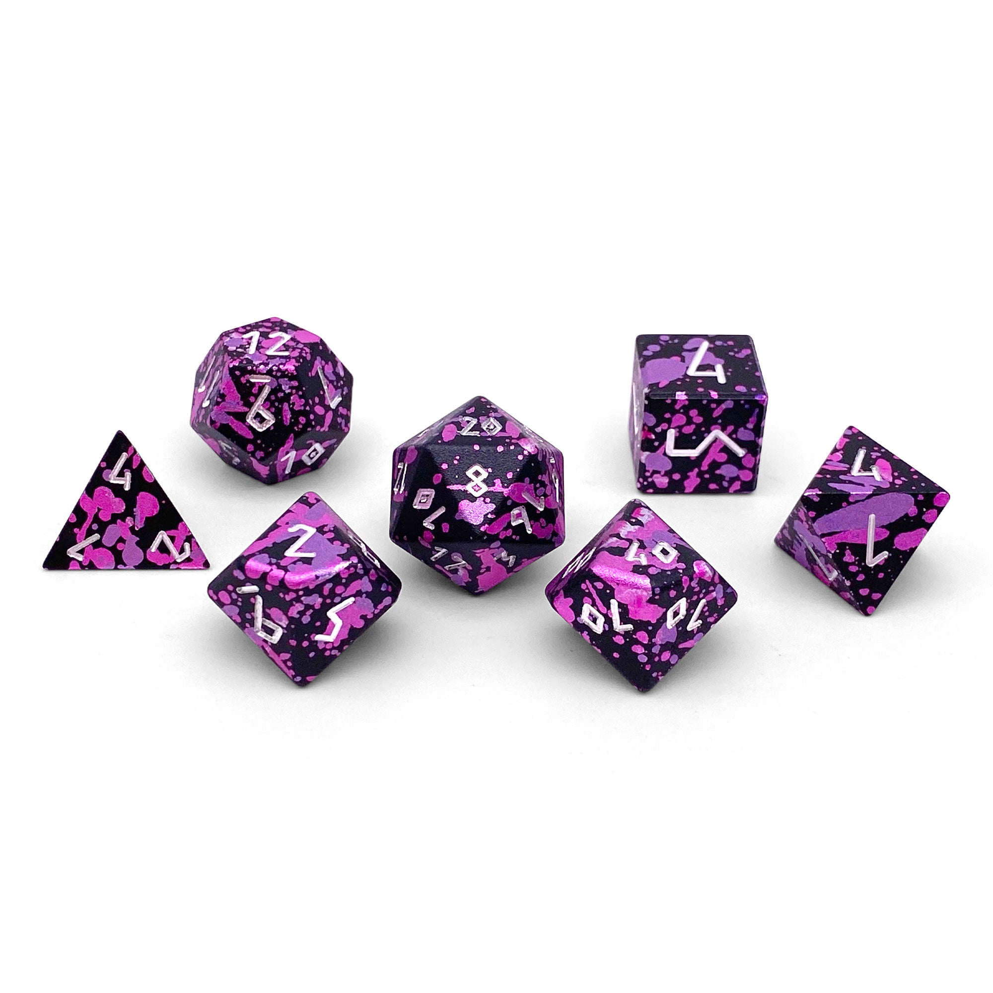 Conqueror's Might - 7 Piece RPG Set 6063 Aluminum Wondrous Dice-Wondrous Dice | Set of 7-Norse Foundry-Norse Foundry-aluminum dice-dungeons & dragons-d&d dice set-rpg dice set-aluminum d&d dice set-d&d-lightweight-perfect for tabletop rpgs
