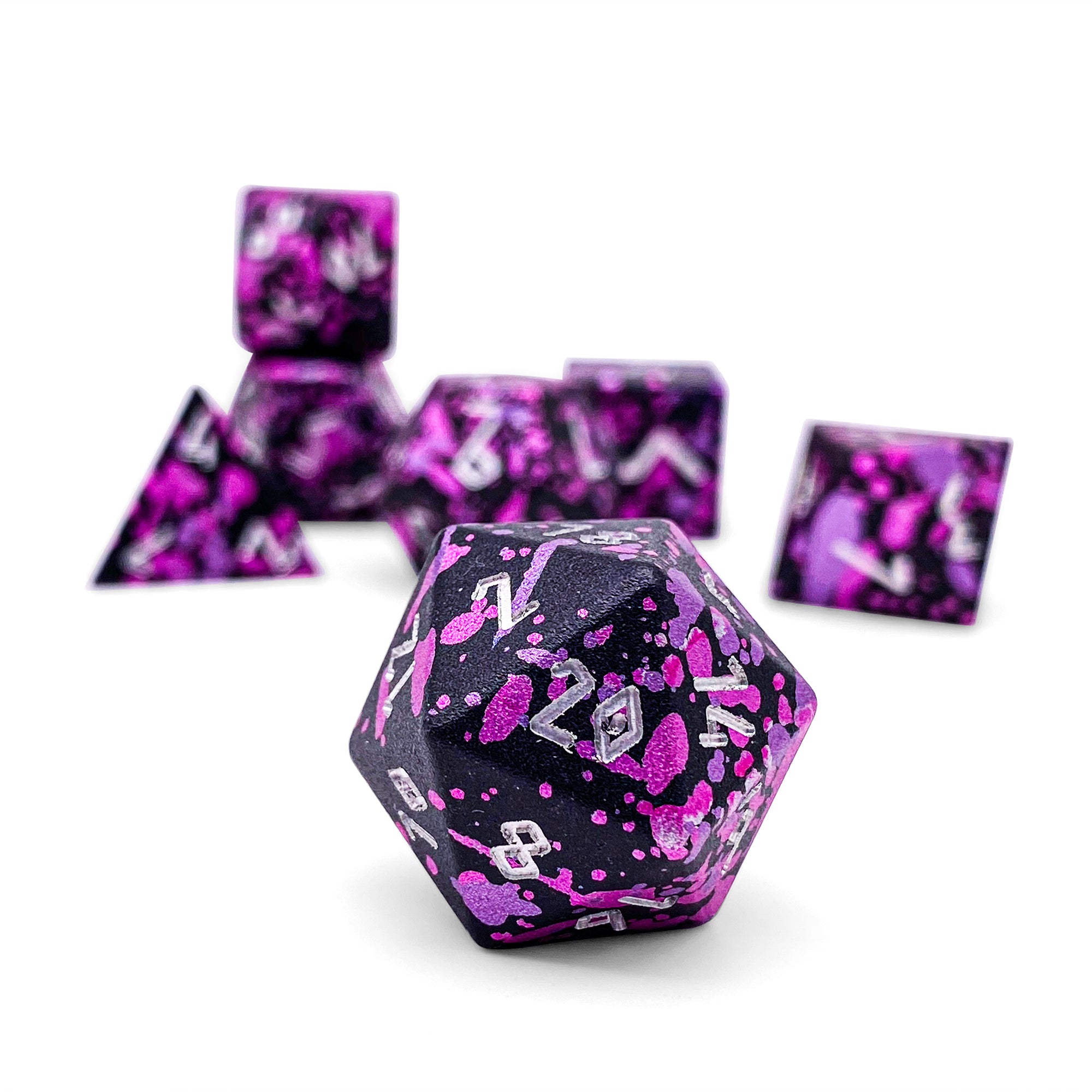 Conqueror's Might - 7 Piece RPG Set 6063 Aluminum Wondrous Dice-Wondrous Dice | Set of 7-Norse Foundry-Norse Foundry-aluminum dice-dungeons & dragons-d&d dice set-rpg dice set-aluminum d&d dice set-d&d-lightweight-perfect for tabletop rpgs