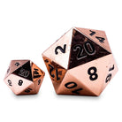 Copper Still - Boulder® 45mm D20 Metal Dice-Zinc Alloy Dice-Norse Foundry-Norse Foundry-dungeons & dragons-d&d dice-rpg dice-d20-metal dice-d&d-45mm-oversize-boulder-perfect for tabletop rpgs