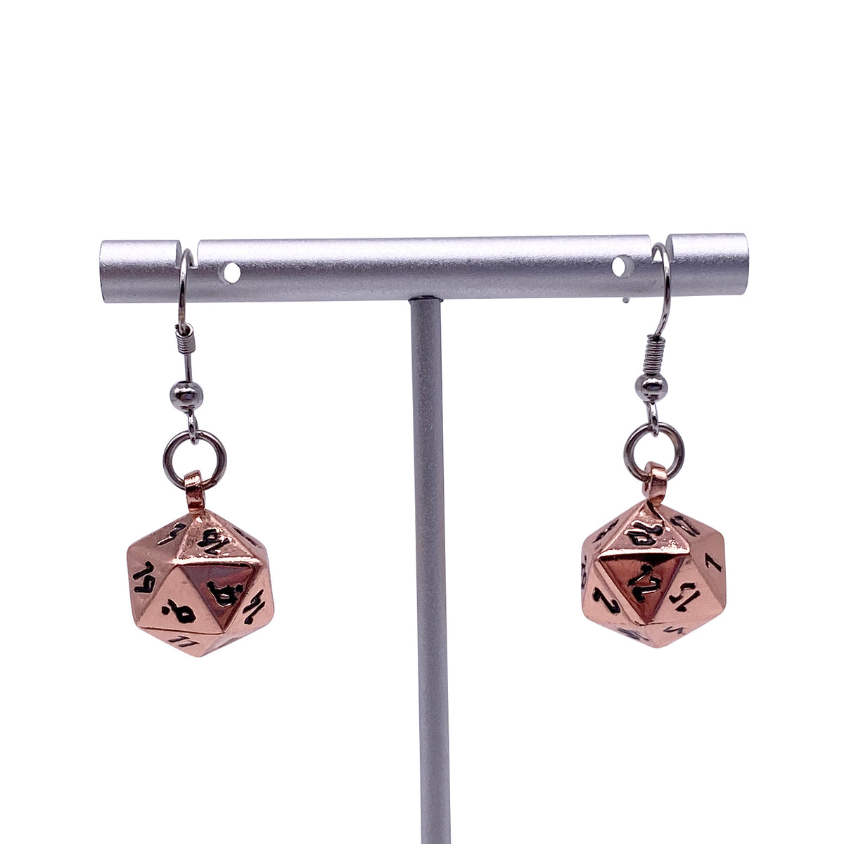 Copper Still - Ioun Stone D20 Dice Earrings by