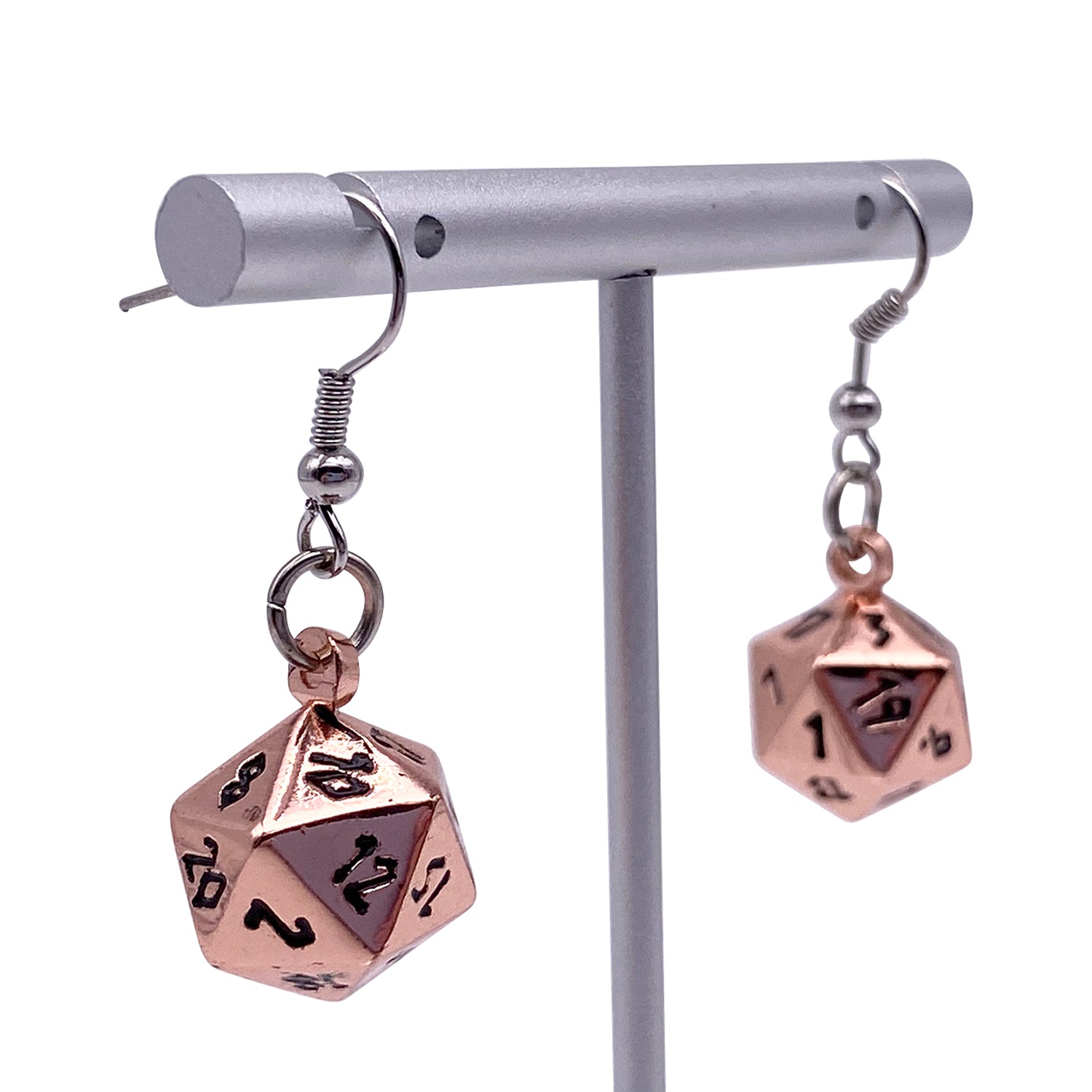 Copper Still - Ioun Stone D20 Dice Earrings by