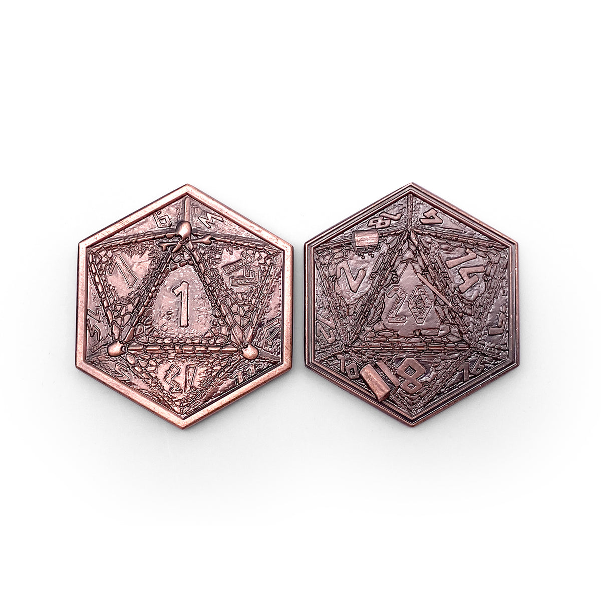 Metal RPG Dungeon Delvers Coin Copper Plated- 45mm