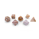 Coral Fossil - 7 Piece RPG Set Gemstone Dice-Gemstone Dice-Norse Foundry-Gemstone Dice-Dungeons & Dragons Dice-Gem Dice-DnD Dice-Gaming Dice-Perfect for Tabletop RPGs-Dice Set
