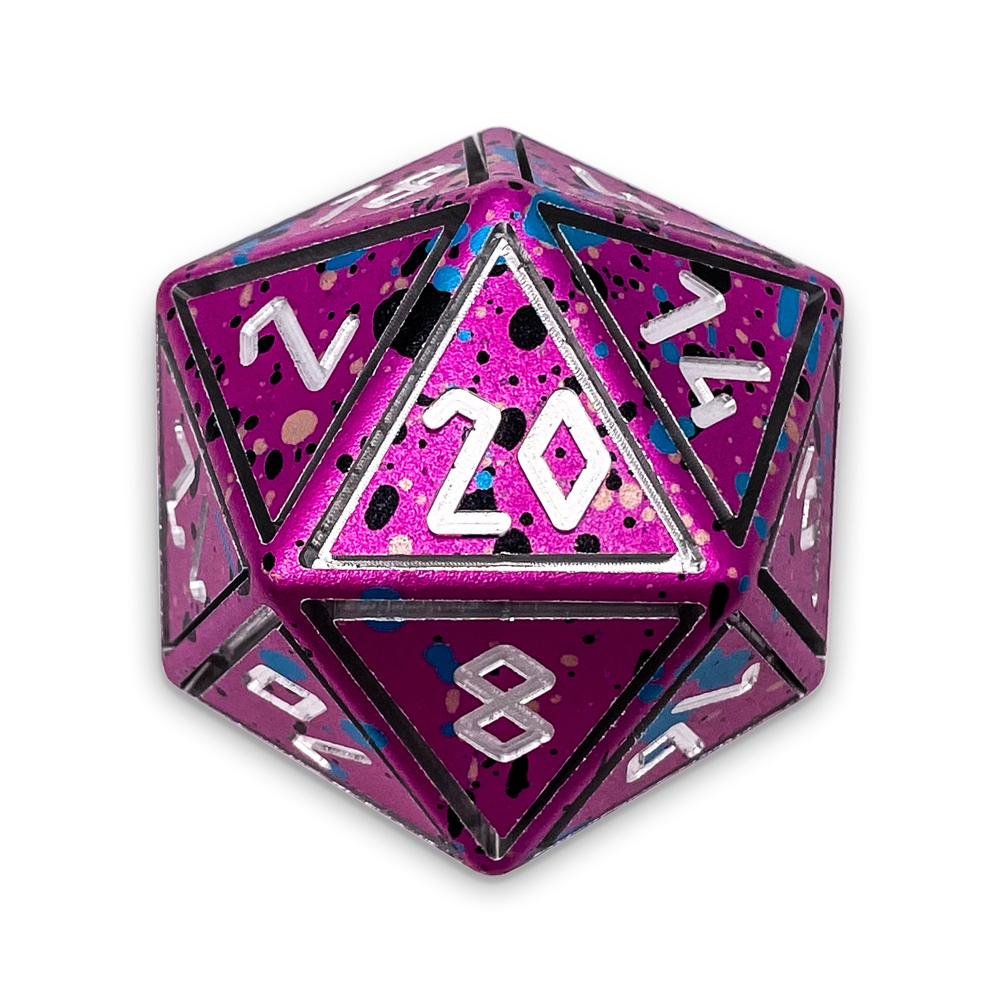 Cosmic Horror - Nimbus™ Boulder® 55mm 6063 Aluminum Wondrous Dice-Aluminum Dice-Norse Foundry-Norse Foundry-aluminum dice-dungeons & dragons-d&d dice-rpg dice-d20-d&d-55mm-oversize-boulder-perfect for tabletop rpgs