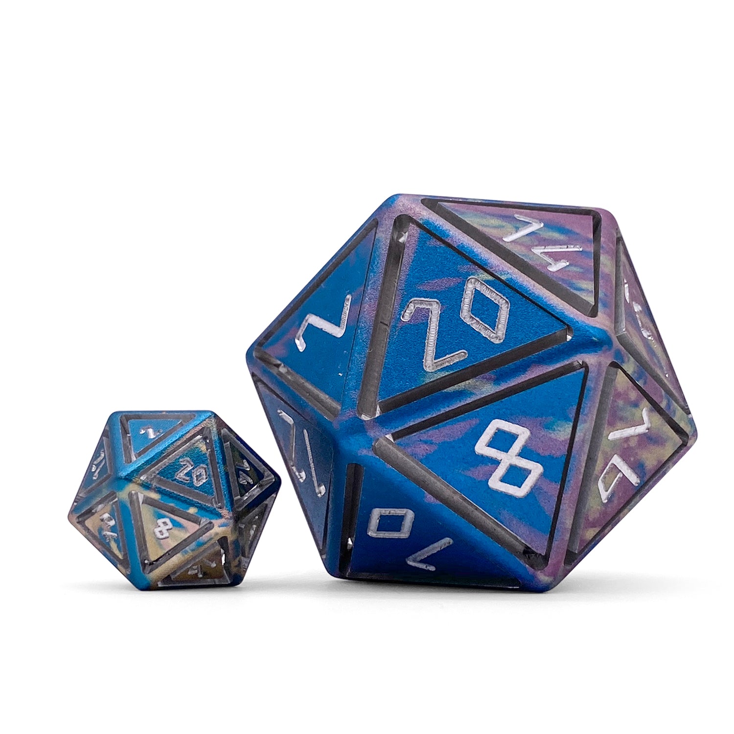 Cotton Candy - Nimbus™ Boulder® 55mm 6063 Aluminum Wondrous Dice-Dice-Norse Foundry-Norse Foundry-aluminum dice-dungeons & dragons-d&d dice-rpg dice-d20-d&d-55mm-oversize-boulder-perfect for tabletop rpgs