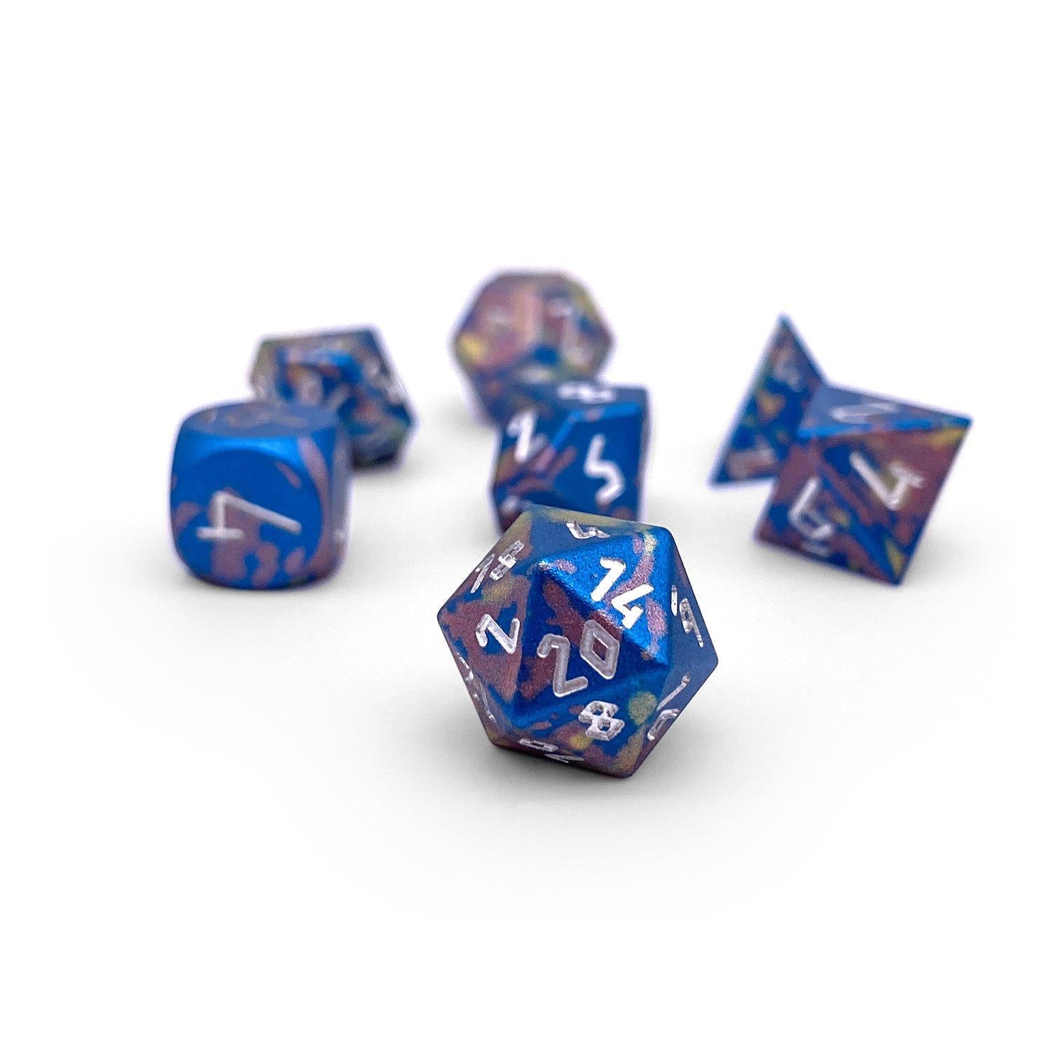 Cotton Candy - Pebble™ 10mm Set 6063 Aluminum Wondrous Dice-Pebbles-Norse Foundry-Norse Foundry-aluminum dice-dungeons & dragons-d&d dice set-rpg dice set-aluminum d&d dice set-d&d-mini-lightweight-perfect for tabletop rpgs