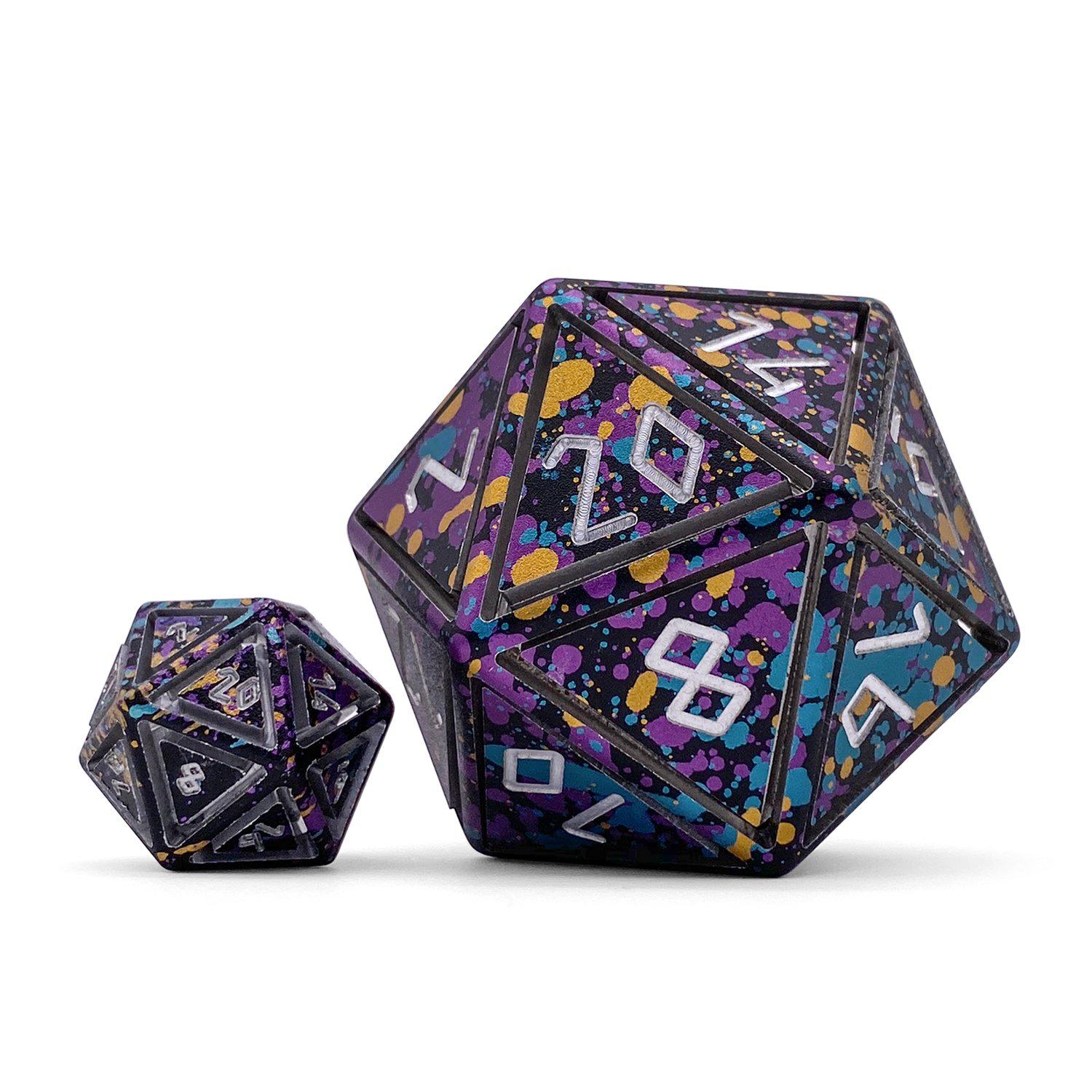 Court Jester - Nimbus™ Boulder® 55mm 6063 Aluminum Wondrous Dice-Dice-Norse Foundry-Norse Foundry-aluminum dice-dungeons & dragons-d&d dice-rpg dice-d20-d&d-55mm-oversize-boulder-perfect for tabletop rpgs