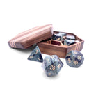Crocodile Jasper - 7 Piece RPG Set Gemstone Dice-Gemstone Dice-Norse Foundry-Gemstone Dice-Dungeons and Dragons Dice-Gem Dice-D&D Dice-Gaming Dice-Perfect for Tabletop RPGs-Dice Set