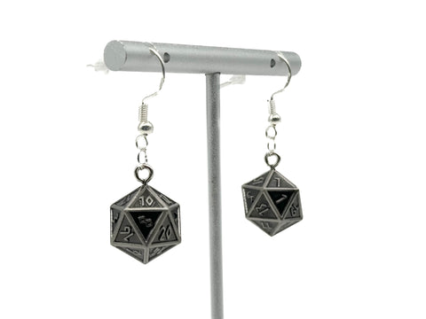 Cursed Blade - Ioun Stone D20 Dice Earrings by Norse Foundry