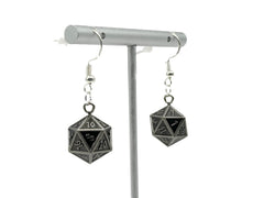 Cursed Blade - Ioun Stone D20 Dice Earrings by Norse Foundry