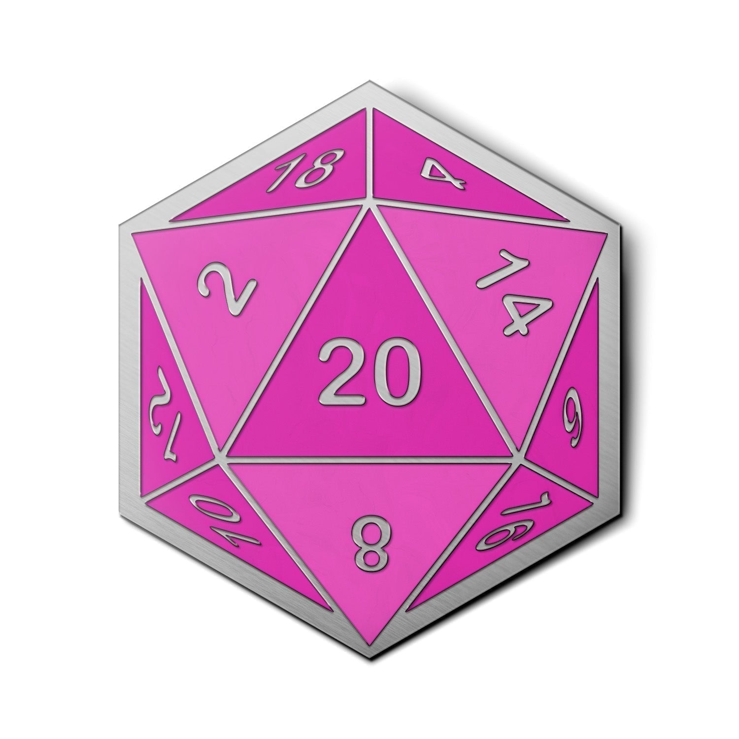 D20 Dice Die - Hard Enamel Adventure Dice Pin Metal by Norse Foundry-Pins-Norse Foundry-D&D Enamel Pin-D&D Pin-Dungeons and Dragons Enamel Pin-DND Accessories