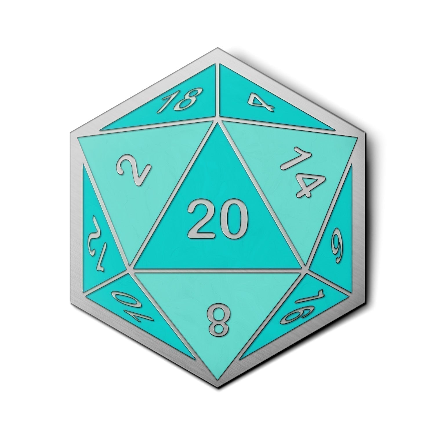 D20 Dice Die - Hard Enamel Adventure Dice Pin Metal by Norse Foundry-Pins-Norse Foundry-D&D Enamel Pin-D&D Pin-Dungeons and Dragons Enamel Pin-DND Accessories