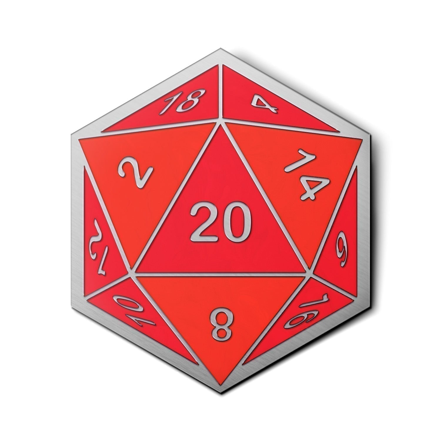 D20 Dice Die - Hard Enamel Adventure Dice Pin Metal by Norse Foundry-Pins-Norse Foundry-D&D Enamel Pin-D&D Pin-Dungeons and Dragons Enamel Pin-DND Accessories