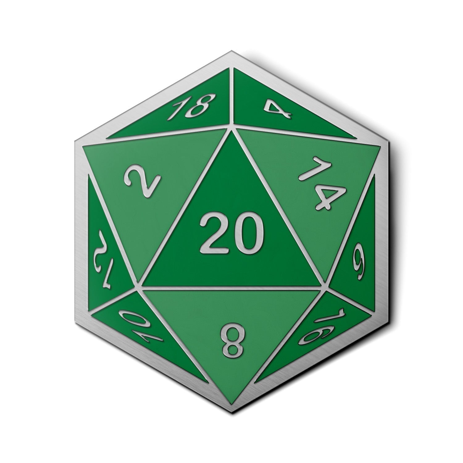 D20 Dice Die - Hard Enamel Adventure Dice Pin Metal by Norse Foundry-Pins-Norse Foundry-D&D Enamel Pin-D&D Pin-Dungeons and Dragons Enamel Pin-DND Accessories