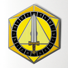 D20 Sword Spinner Pin - Hard Enamel Adventure Dice Pin Metal by Norse Foundry-Pins-Norse Foundry-D&D Enamel Pin-D&D Pin-Dungeons and Dragons Enamel Pin-DnD Accessories