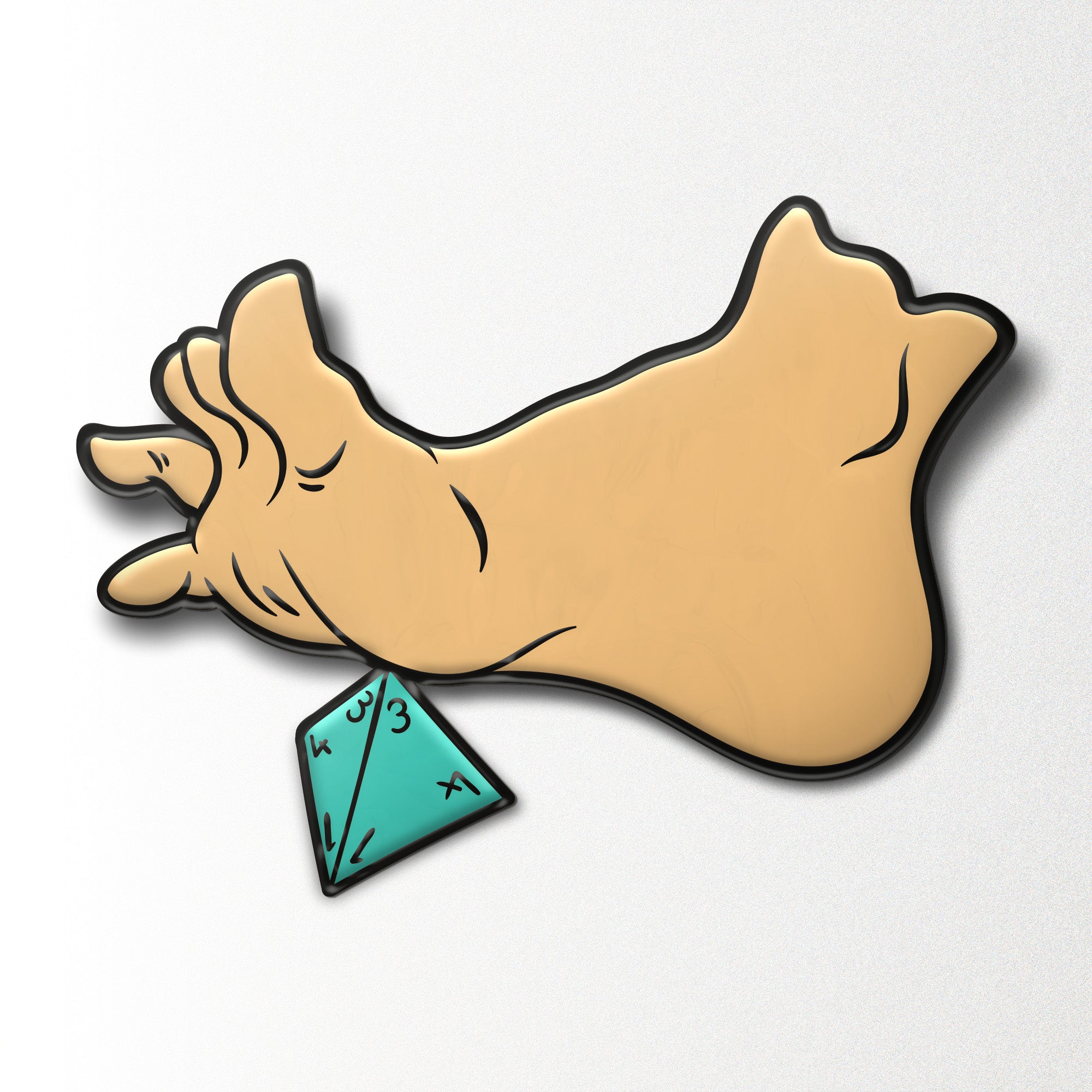 D4 Foot - Enamel Pin-Norse Foundry-D&D Enamel Pin-DND Pin-Dungeons and Dragons Enamel Pin-DND Accessories