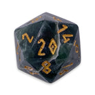 Dark Jade - Single D20 TruStone Dice-TruStone Dice-Norse Foundry-Gemstone Dice-Dungeons and Dragons Dice-Gem Dice-D&D Dice-Gaming Dice-Perfect for Tabletop RPGs-D20