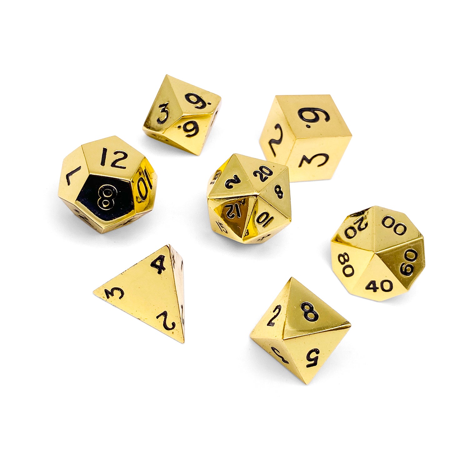 Dead Man's Gold - 7 Piece Metal D&D & RPGs Dice Set-Zinc Alloy Dice-Norse Foundry-Norse Foundry-dungeons & dragons-d&d dice set-rpg dice set-d20-metal dice set-d&d-perfect for tabletop rpgs