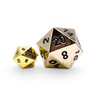 Dead Man's Gold - Boulder® 45mm D20 Metal Dice-Zinc Alloy Dice-Norse Foundry-Norse Foundry-dungeons & dragons-d&d dice-rpg dice-d20-metal dice-d&d-45mm-oversize-boulder-perfect for tabletop rpgs