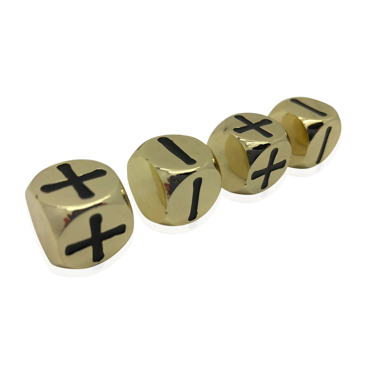 Fate Dice – Dead Man&#39;s Gold Pack of 4 Metal Dice