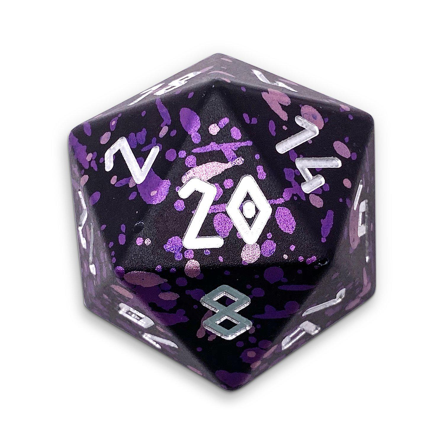 Death Knight - Boulder® 55mm 6063 Aluminum Wondrous Dice-Aluminum Dice-Norse Foundry-Norse Foundry-aluminum dice-dungeons & dragons-d&d dice-rpg dice-d20-d&d-55mm-oversize-boulder-perfect for tabletop rpgs