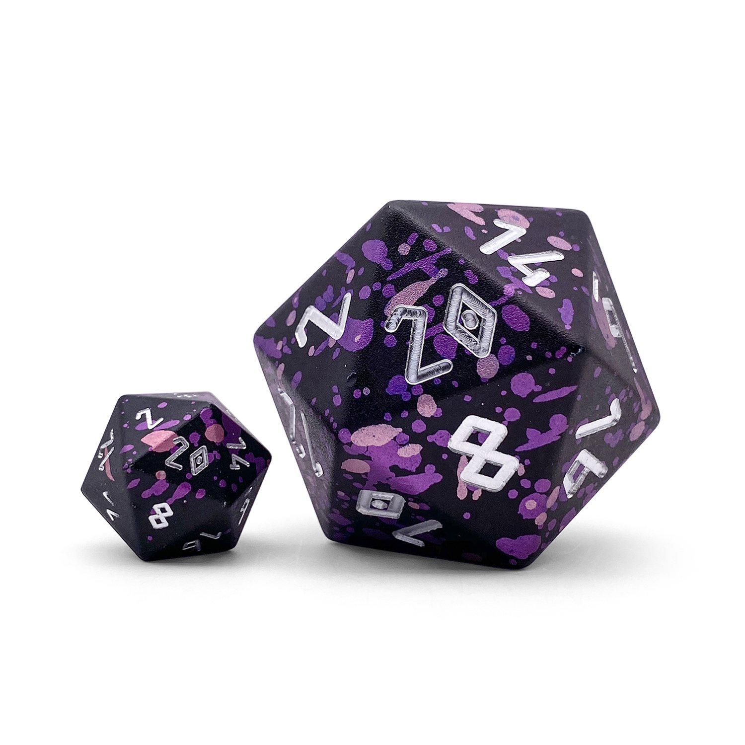 Death Knight - Boulder® 55mm 6063 Aluminum Wondrous Dice-Aluminum Dice-Norse Foundry-Norse Foundry-aluminum dice-dungeons & dragons-d&d dice-rpg dice-d20-d&d-55mm-oversize-boulder-perfect for tabletop rpgs