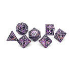 Death Knight - Nimbus™ 7 Piece RPG Set 6063 Aluminum Wondrous Dice-Aluminum Dice-Norse Foundry-Norse Foundry-aluminum dice-dungeons & dragons-d&d dice set-rpg dice set-aluminum d&d dice set-d&d-lightweight-perfect for tabletop rpgs