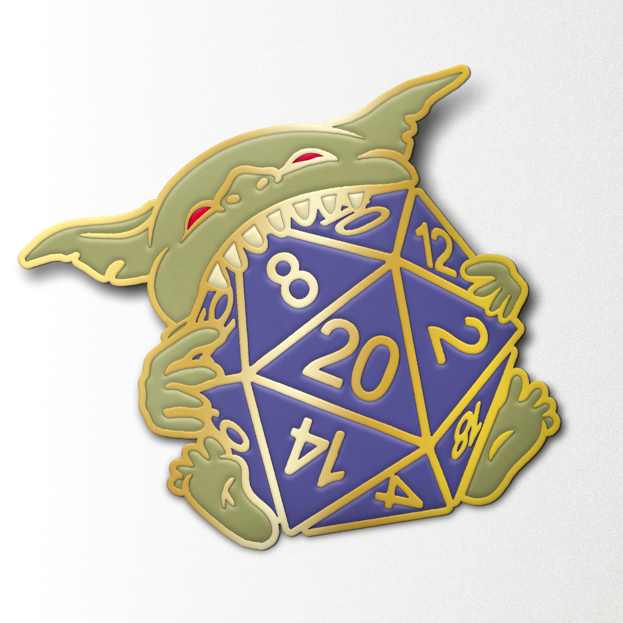 Dice Goblin Feeding - Enamel Pin-Norse Foundry-D&D Enamel Pin-DND Pin-Dungeons and Dragons Enamel Pin-DND Accessories