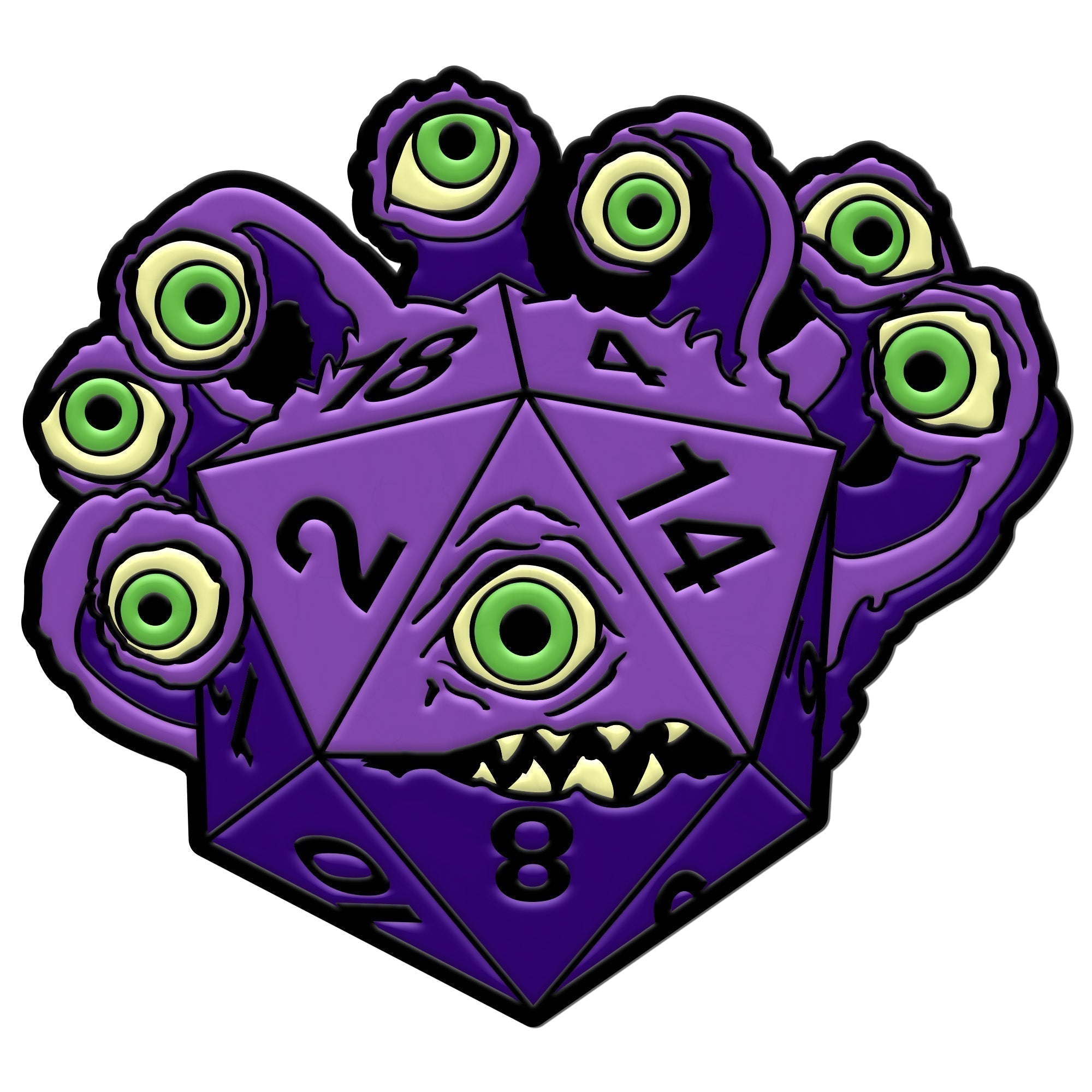 DieHolder / Eye Tyrant - Hard Enamel Adventure Dice Pin Metal by Norse Foundry-Pins-Norse Foundry-D&D Enamel Pin-D&D Pin-Dungeons and Dragons Enamel Pin-DND Accessories