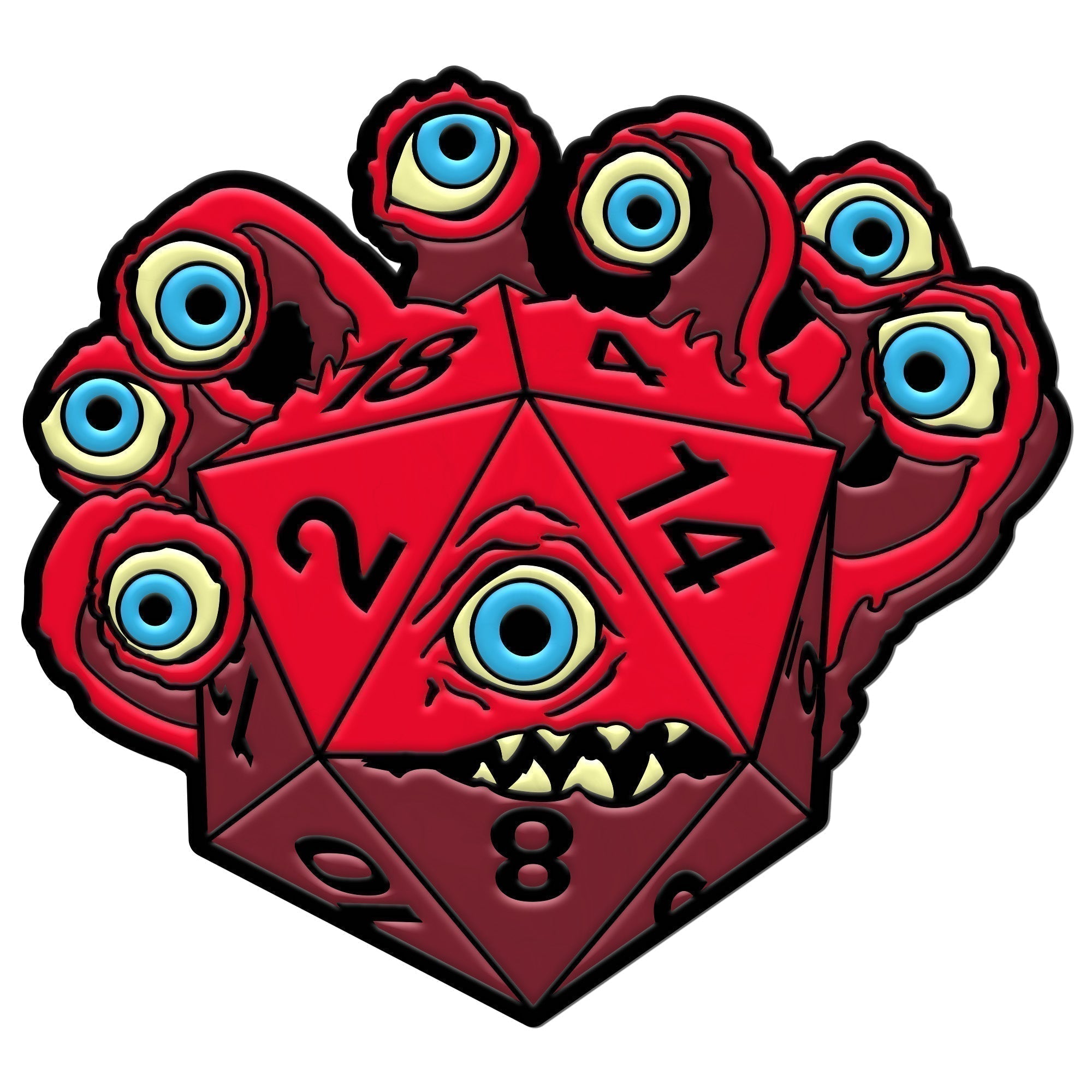 DieHolder / Eye Tyrant - Hard Enamel Adventure Dice Pin Metal by Norse Foundry-Pins-Norse Foundry-D&D Enamel Pin-D&D Pin-Dungeons and Dragons Enamel Pin-DND Accessories