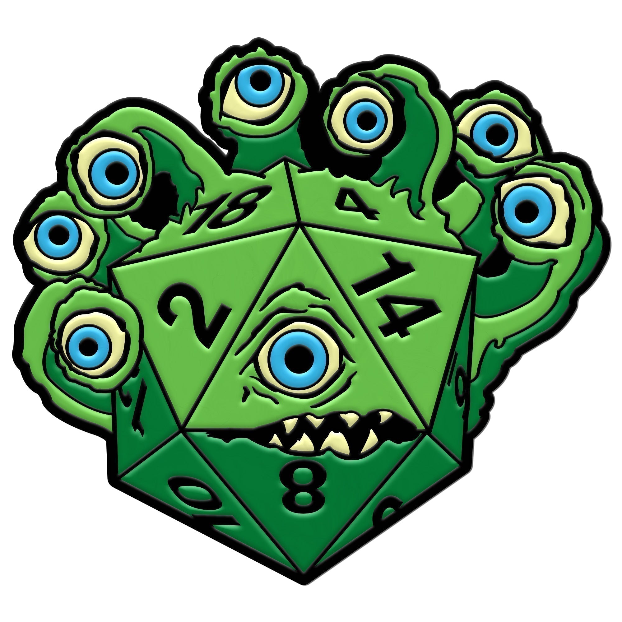 DieHolder / Eye Tyrant - Hard Enamel Adventure Dice Pin Metal by Norse Foundry-Pins-Norse Foundry-D&D Enamel Pin-D&D Pin-Dungeons and Dragons Enamel Pin-DND Accessories