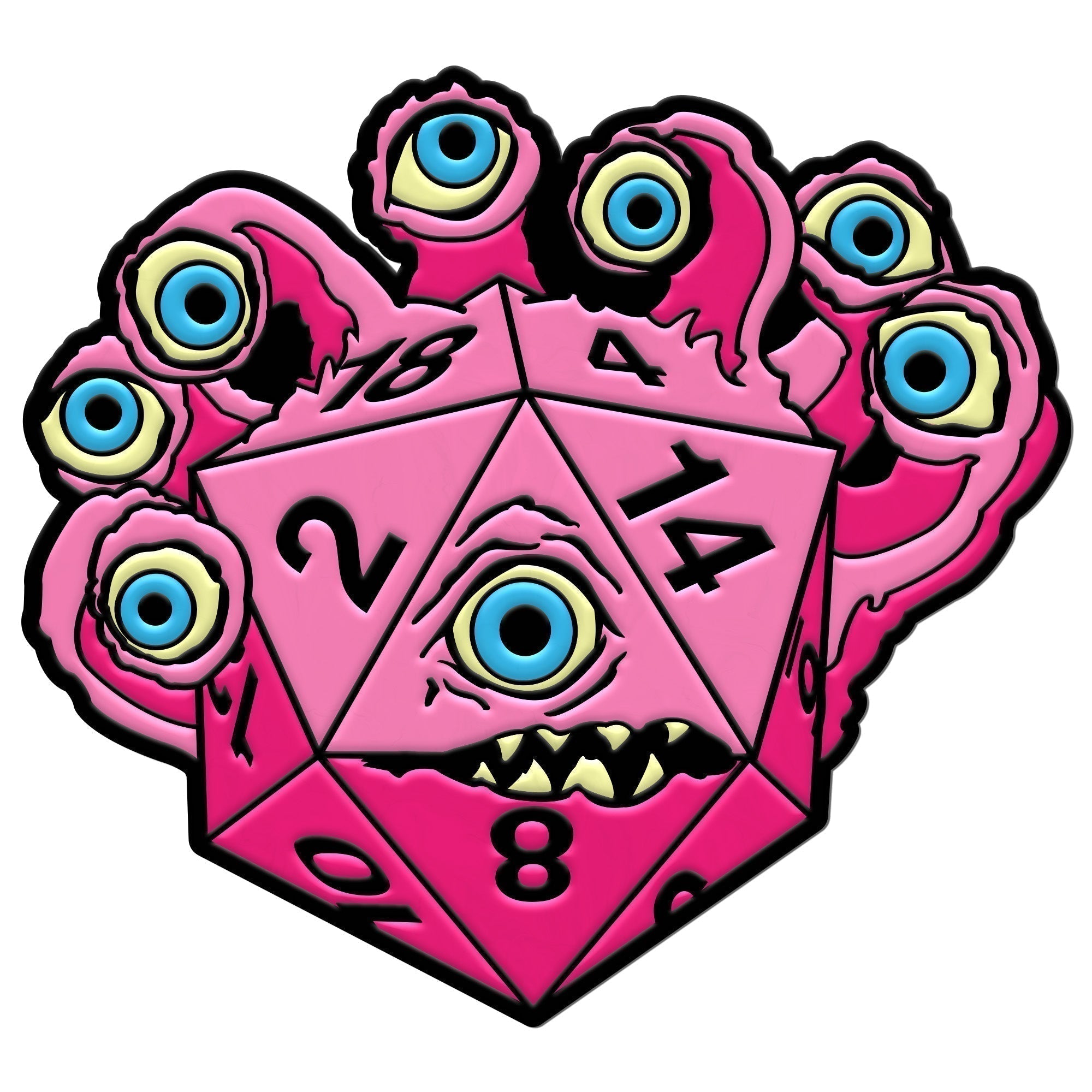 DieHolder / Eye Tyrant - Hard Enamel Adventure Dice Pin Metal by Norse Foundry-Pins-Norse Foundry-D&D Enamel Pin-D&D Pin-Dungeons and Dragons Enamel Pin-DND Accessories