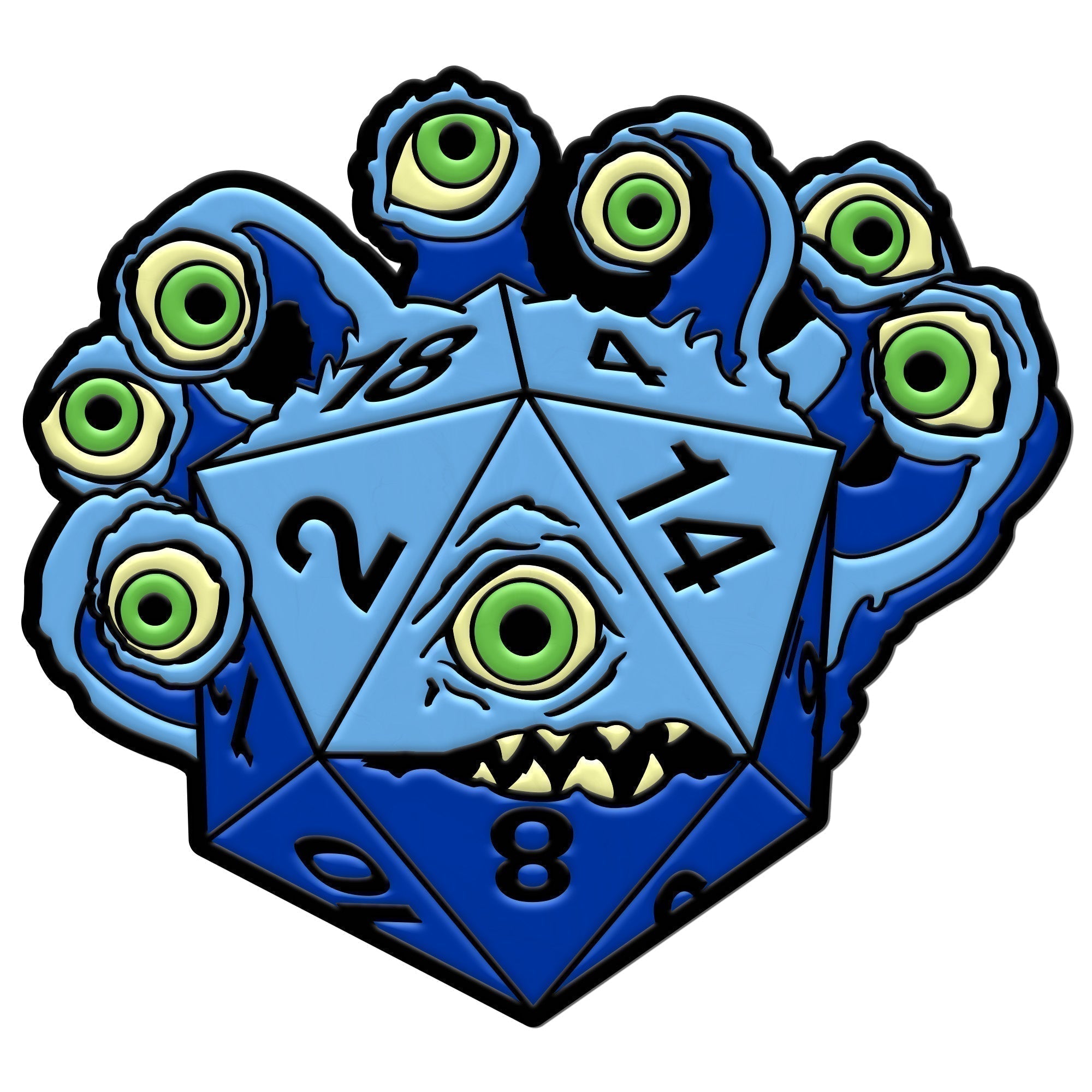 DieHolder / Eye Tyrant - Hard Enamel Adventure Dice Pin Metal by Norse Foundry-Pins-Norse Foundry-D&D Enamel Pin-D&D Pin-Dungeons and Dragons Enamel Pin-DND Accessories