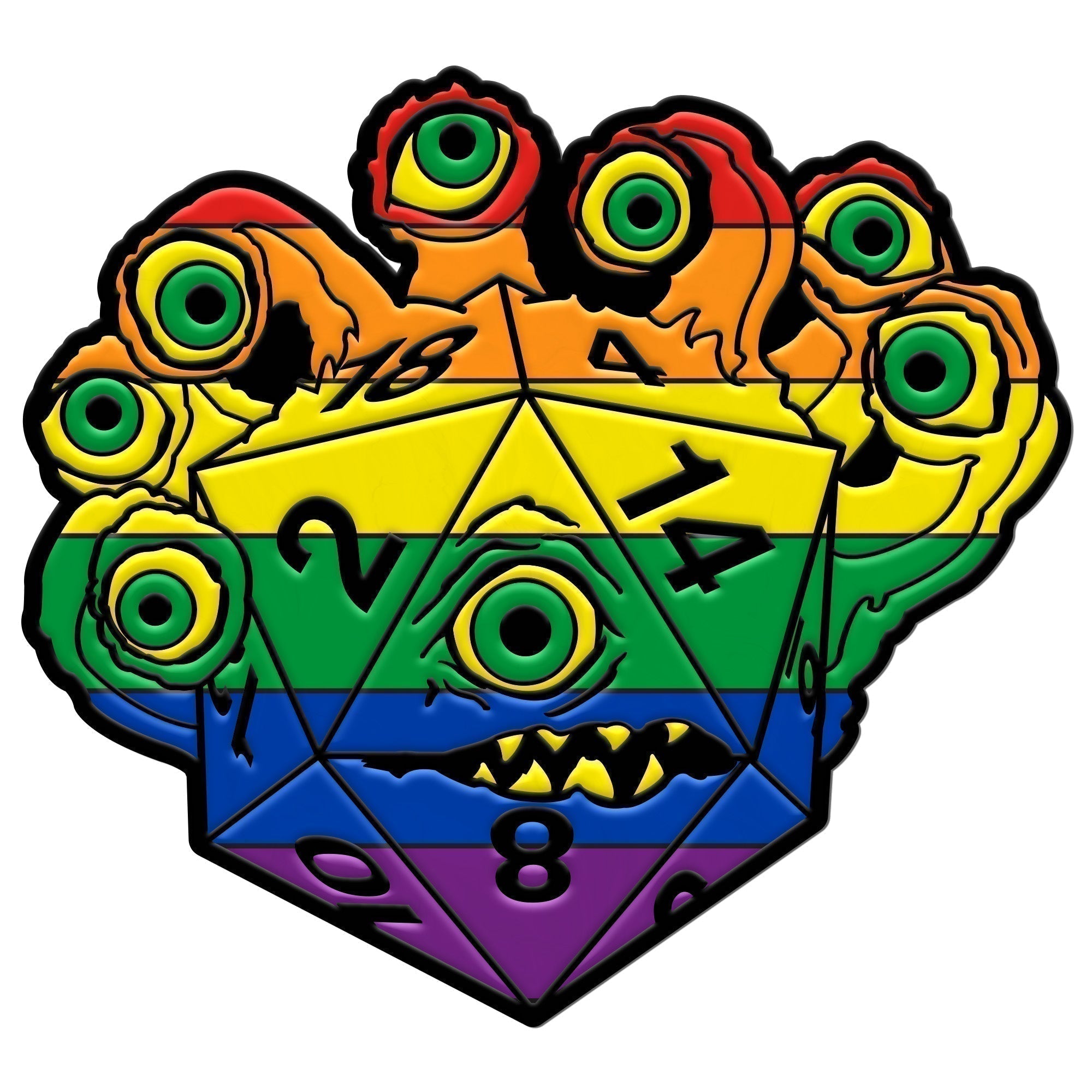 DieHolder / Eye Tyrant - Hard Enamel Adventure Dice Pin Metal by Norse Foundry-Pins-Norse Foundry-D&D Enamel Pin-D&D Pin-Dungeons and Dragons Enamel Pin-DND Accessories