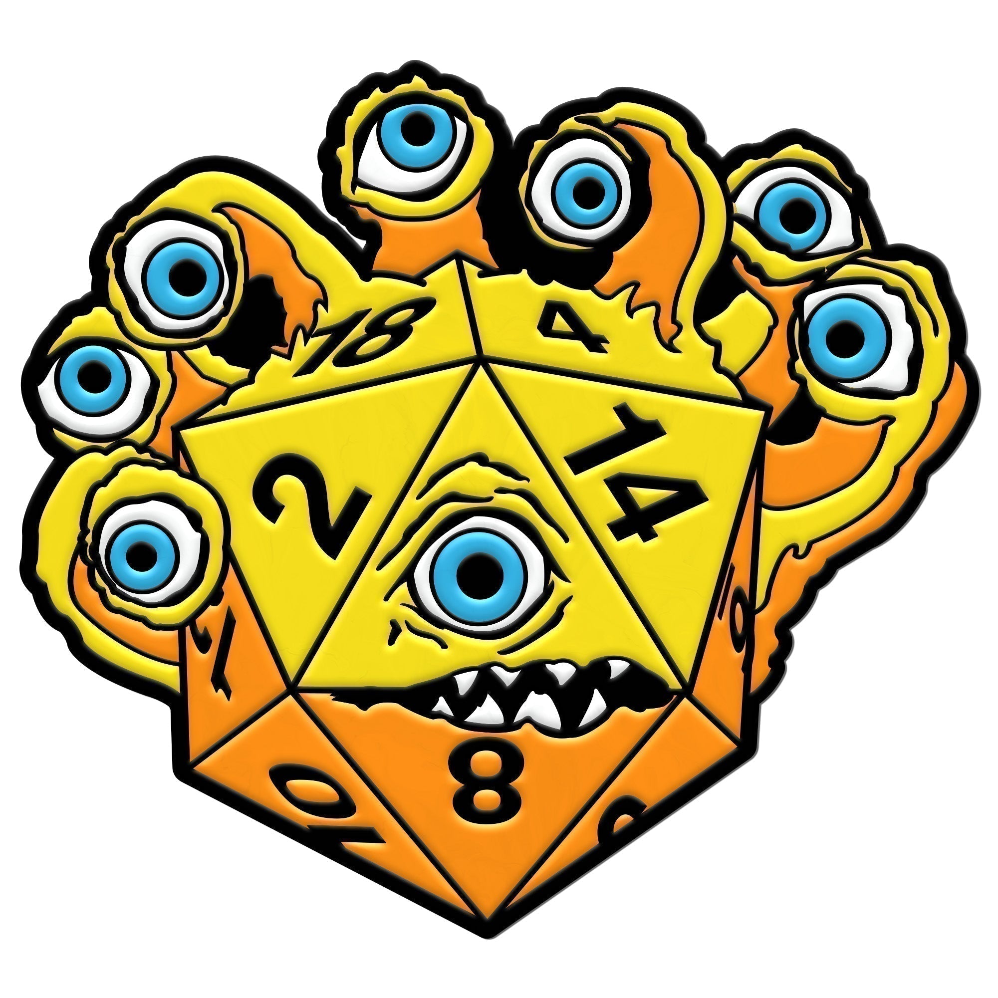 DieHolder / Eye Tyrant - Hard Enamel Adventure Dice Pin Metal by Norse Foundry-Pins-Norse Foundry-D&D Enamel Pin-D&D Pin-Dungeons and Dragons Enamel Pin-DND Accessories