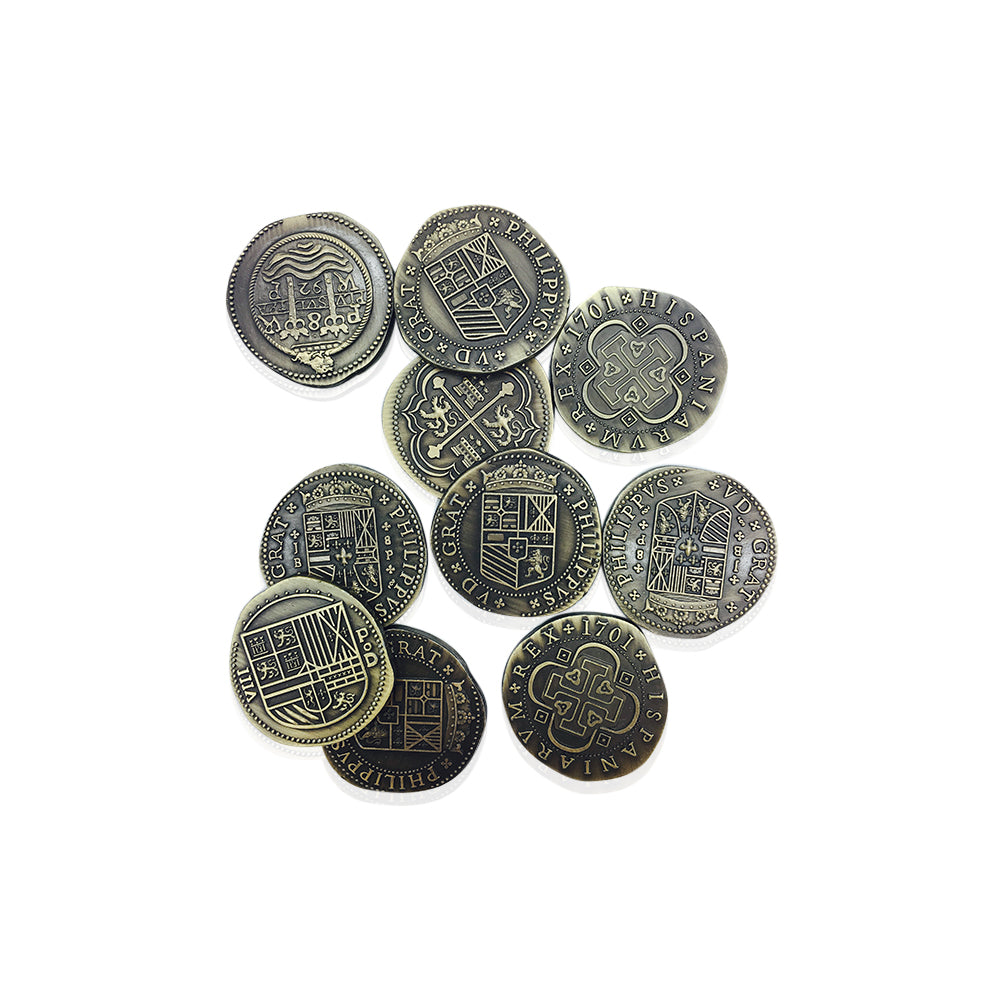 Adventure Coins – Pirate Doubloon Metal Coins Variety Pack Set of 10 Historical