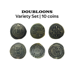 Adventure Coins – Pirate Doubloon Metal Coins Variety Pack Set of 10 Historical