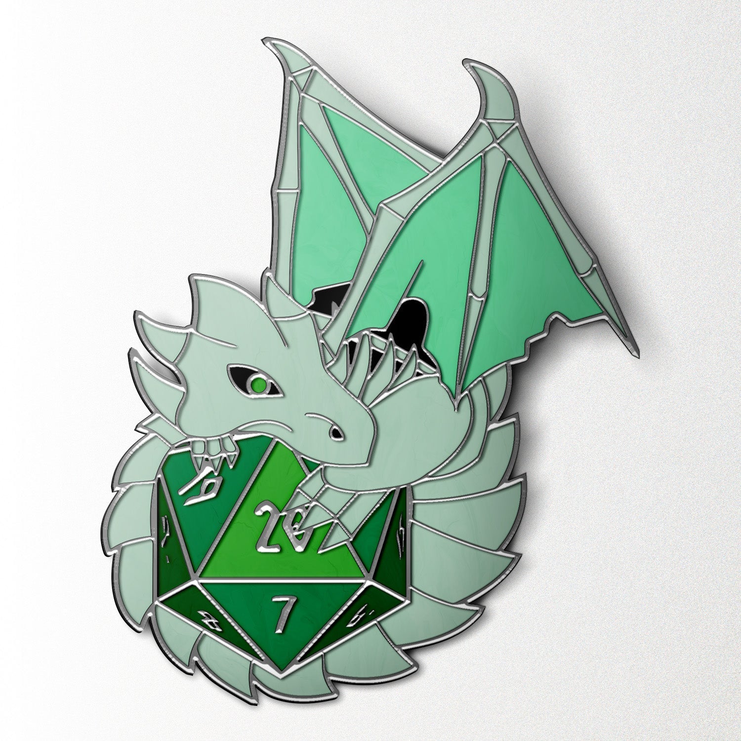 Dracolich - Hard Enamel Adventure Dice Pin Metal by Norse Foundry - NOR 03609
