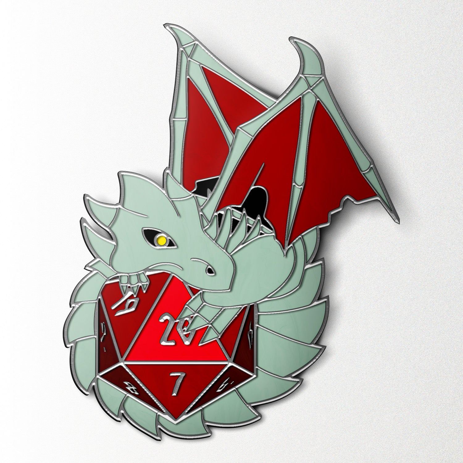 Dracolich - Hard Enamel Adventure Dice Pin Metal by Norse Foundry
