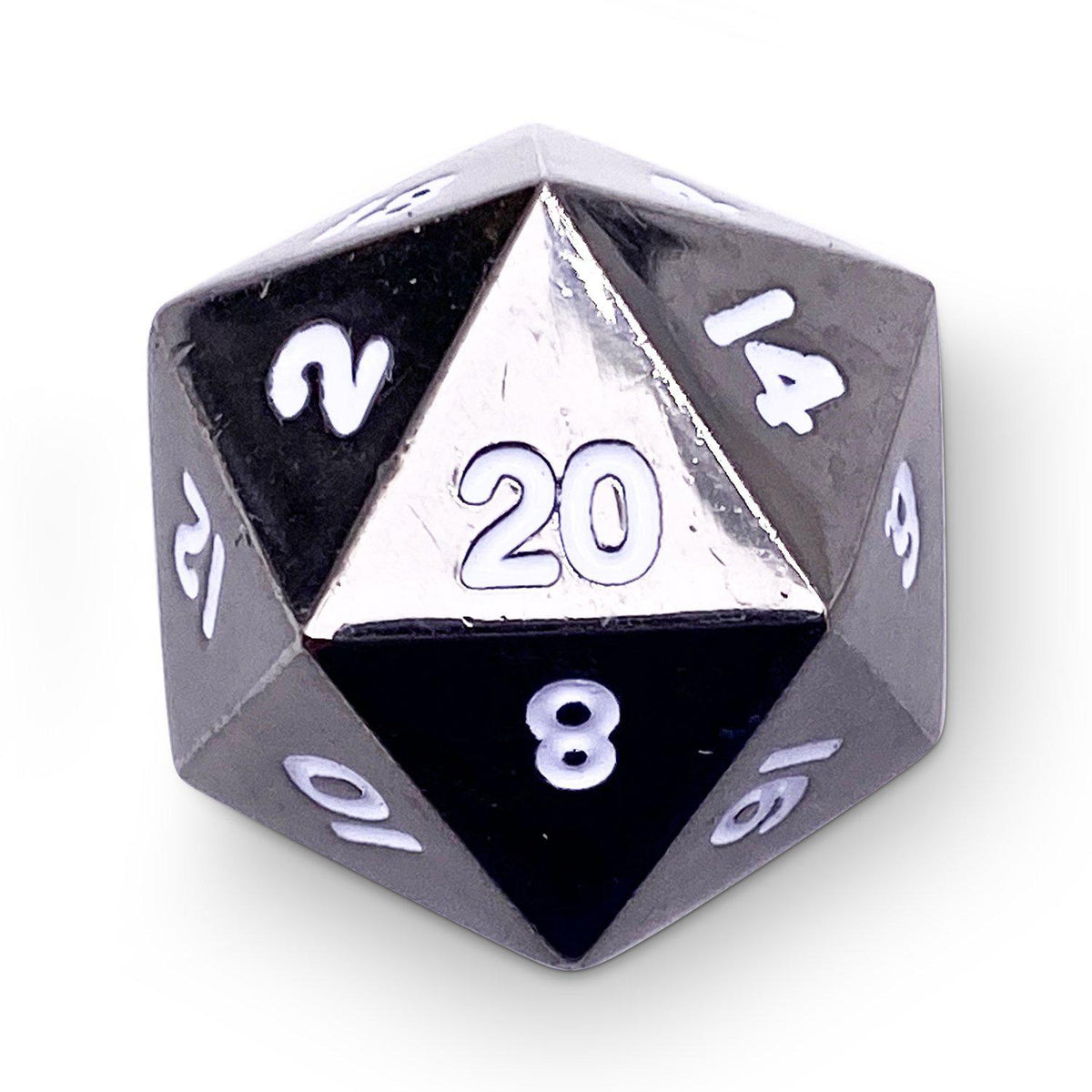 Single Alloy D20 in Drow Black by Norse Foundry - NOR 04558