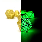 Dungeon Delve - Enchanted Parchment 7 Piece RPG set Alloy Metal Dice-Metal - Zinc Alloy Dice-Norse Foundry-Dungeons and Dragons-D&D Dice-D20-Metal Dice Set-D&D-D&D Metal Dice Set-Perfect for Tabletop RPGs