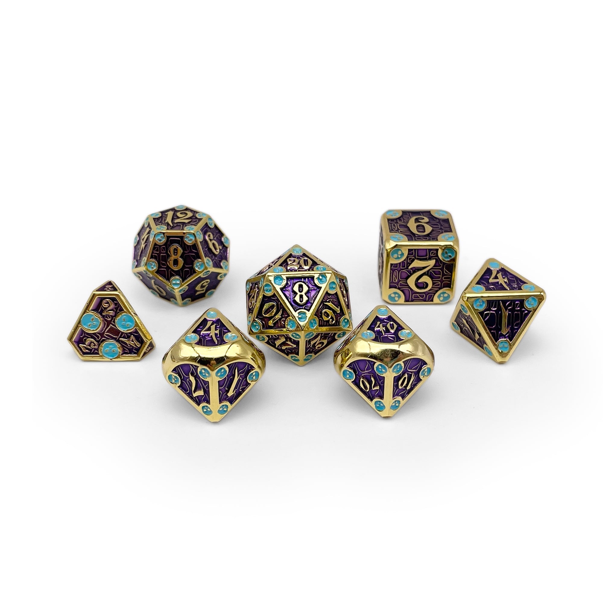 Dungeon Delve - Royal Crown - Metal Dice Set-Metal - Zinc Alloy Dice-Norse Foundry-Dungeons and Dragons-DND Dice-D20-Metal Dice Set-DND-D&D Metal Dice Set-Perfect for Tabletop RPGs