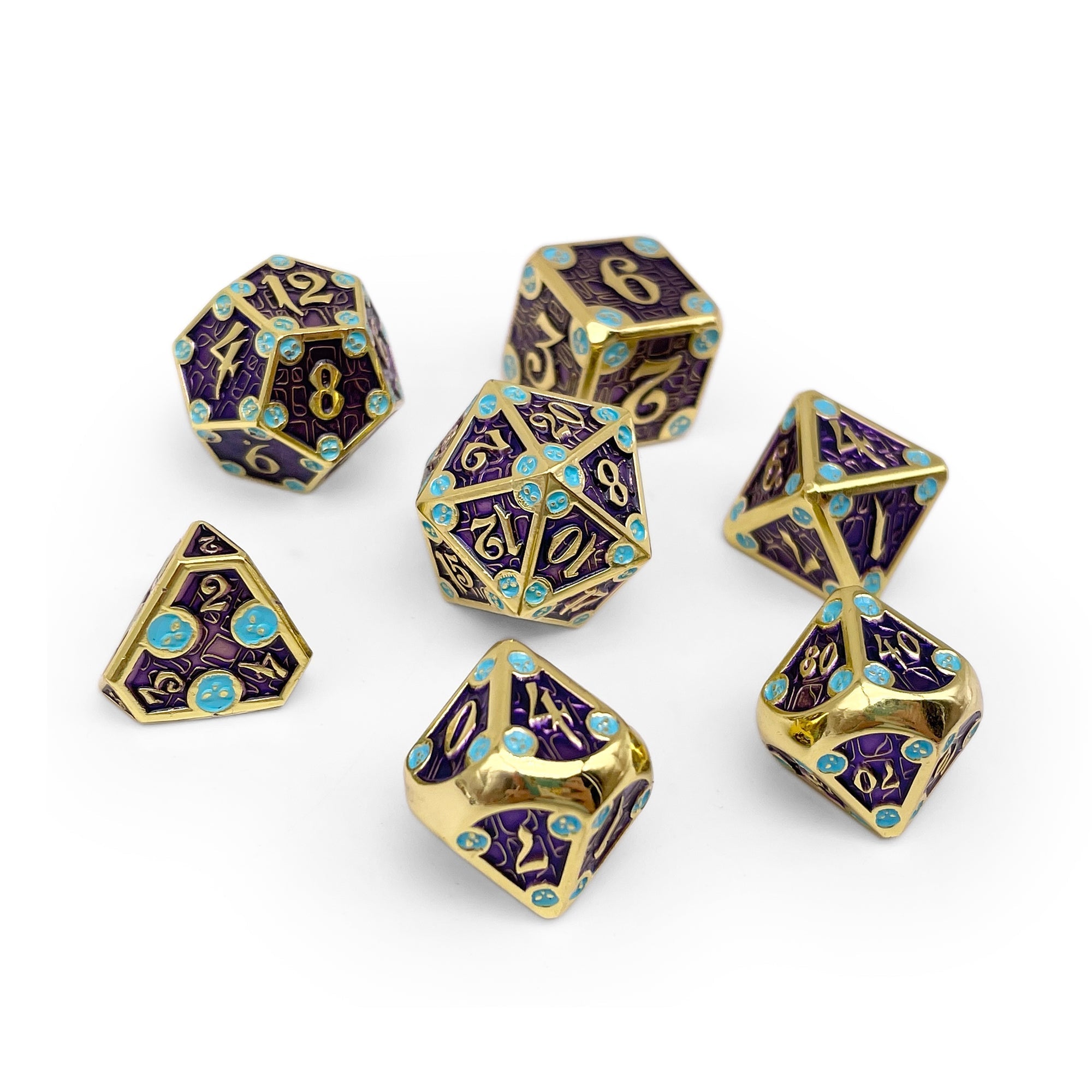 Dungeon Delve - Royal Crown - Metal Dice Set-Metal - Zinc Alloy Dice-Norse Foundry-Dungeons and Dragons-DND Dice-D20-Metal Dice Set-DND-D&D Metal Dice Set-Perfect for Tabletop RPGs