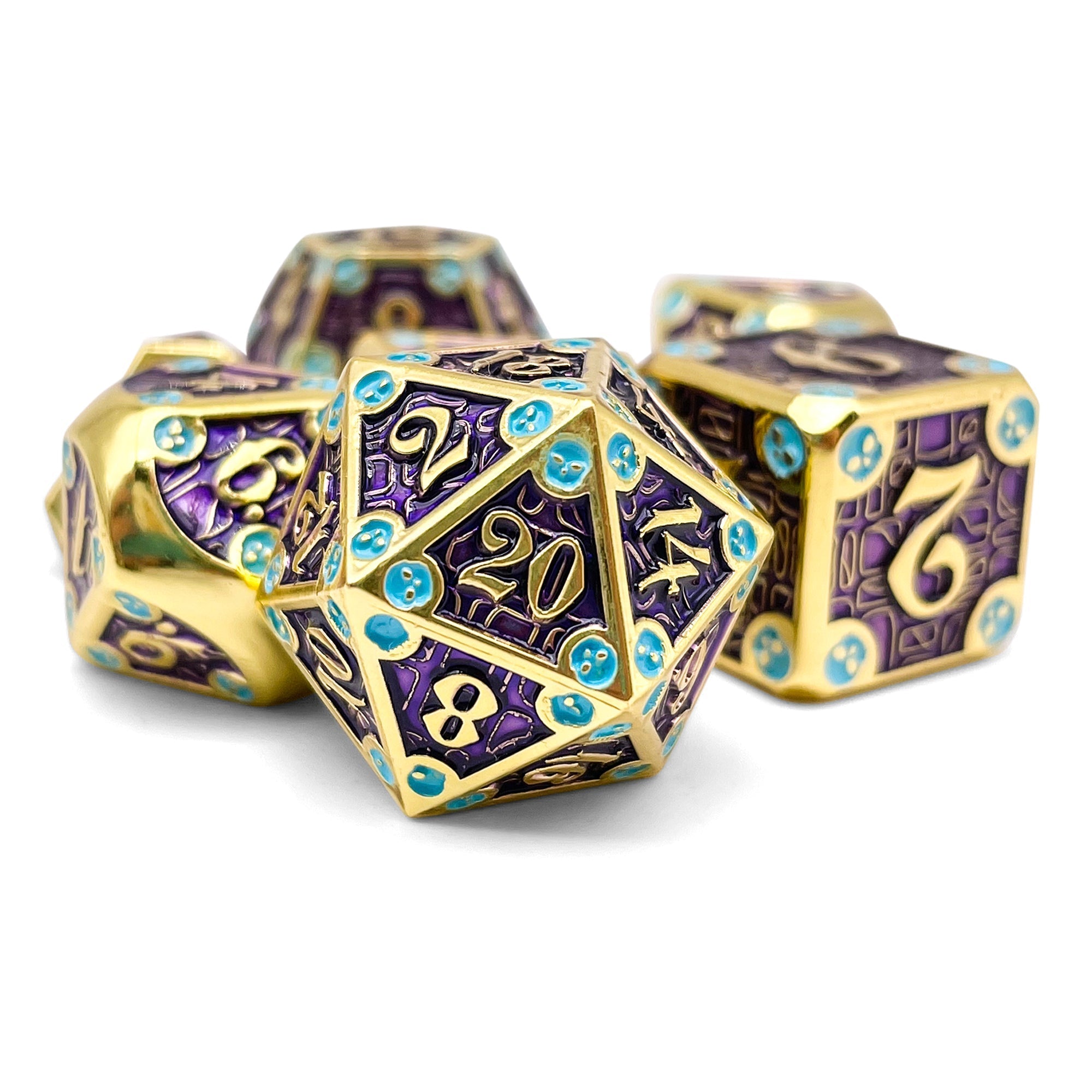 Dungeon Delve - Royal Crown - Metal Dice Set-Metal - Zinc Alloy Dice-Norse Foundry-Dungeons and Dragons-DND Dice-D20-Metal Dice Set-DND-D&D Metal Dice Set-Perfect for Tabletop RPGs