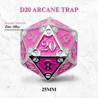 Dungeon Delve Runestones™ - 25mm D20 - Arcane Trap-Zinc Alloy Dice-Norse Foundry-Norse Foundry-dungeons & dragons-d&d dice-rpg dice-d20-metal dice-d&d-25mm-perfect for tabletop rpgs