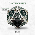 Dungeon Delve Runestones™ - 25mm D20 - Trickster-Zinc Alloy Dice-Norse Foundry-Norse Foundry-dungeons & dragons-d&d dice-rpg dice-d20-metal dice-d&d-25mm-perfect for tabletop rpgs
