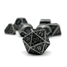 Dungeon Delve - Shadow Knight 7 Piece RPG set Alloy Metal Dice-Metal - Zinc Alloy Dice-Norse Foundry-Dungeons and Dragons-D&D Dice-D20-Metal Dice Set-DnD-D&D Metal Dice Set-Perfect for Tabletop RPGs